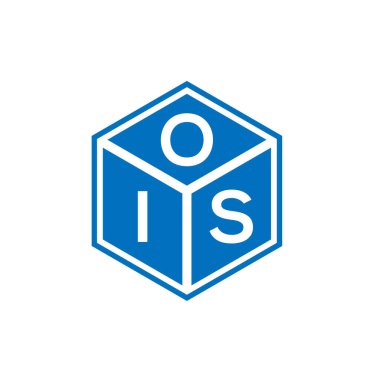 Siyah arka planda OIS harf logosu tasarımı. OIS yaratıcı harfler logosu konsepti. OIS harf tasarımı.
