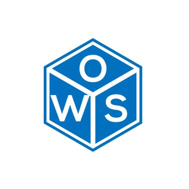 Siyah arka planda OWS harf logosu tasarımı. OWS yaratıcı harf logosu konsepti. OWS harf tasarımı. OWS harfi logo tasarımı. Siyah arka planda. OWS yaratıcı harf logosu konsepti. OWS harf tasarımı.