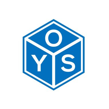 Siyah arka planda OYS harfi logo tasarımı. OYS yaratıcı harflerin baş harfleri logo kavramı. OYS harf tasarımı.