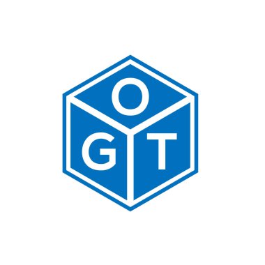 Siyah arka planda OGT harf logosu tasarımı. OGT yaratıcı harflerin baş harfleri logo kavramı. OGT harf tasarımı.
