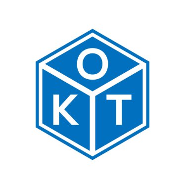 Siyah arka planda OKT harf logosu tasarımı. Tamam, yaratıcı harflerin baş harfleri logo konsepti. OKT harf tasarımı.