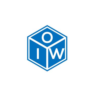 Siyah arka planda OIW harf logosu tasarımı. OIW yaratıcı harflerin baş harfleri logo kavramı. OIW harf tasarımı.