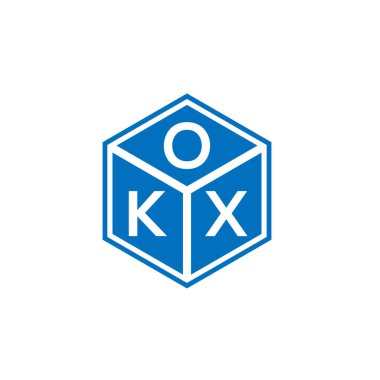 Siyah arka planda OKX harf logosu tasarımı. Tamam, yaratıcı harflerin baş harfleri logo konsepti. OKX harf tasarımı.