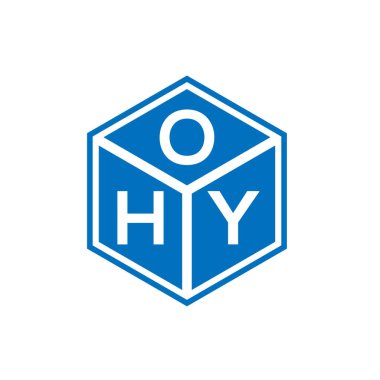 Siyah arka planda OHY harf logosu tasarımı. Yaratıcı harflerin baş harfleri logo konsepti. OHY harf tasarımı.