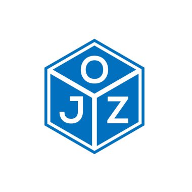 Siyah arka planda OJZ harf logosu tasarımı. OJZ yaratıcı harf logosu konsepti. OJZ harf tasarımı.