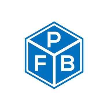Siyah arka planda PFB harfi logo tasarımı. PFB yaratıcı harflerin baş harfleri logo kavramı. PFB harf tasarımı.