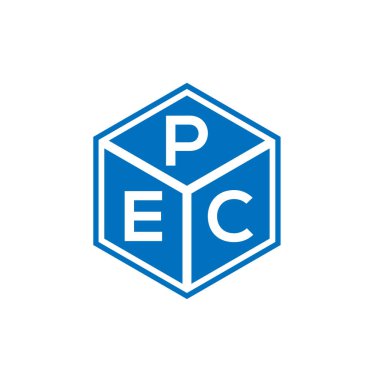 Siyah arka planda PEC harf logosu tasarımı. PEC yaratıcı harf logosu konsepti. PEC harf dizaynı. PEC harf logosu tasarımı siyah arkaplanda. PEC yaratıcı harf logosu konsepti. PEC harf tasarımı.