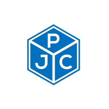 Siyah arka planda PJC harf logosu tasarımı. PJC yaratıcı harflerin baş harfleri logo kavramı. PJC harf tasarımı.