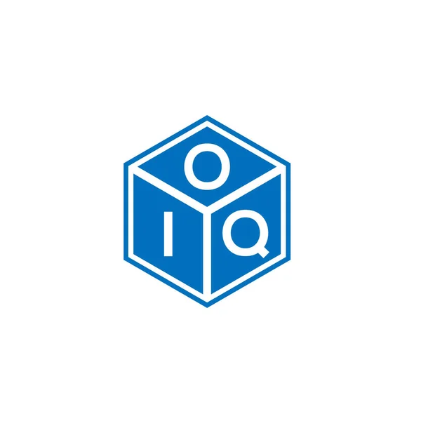 Diseño Del Logotipo Letra Oqi Sobre Fondo Negro Oqi Iniciales — Vector de stock