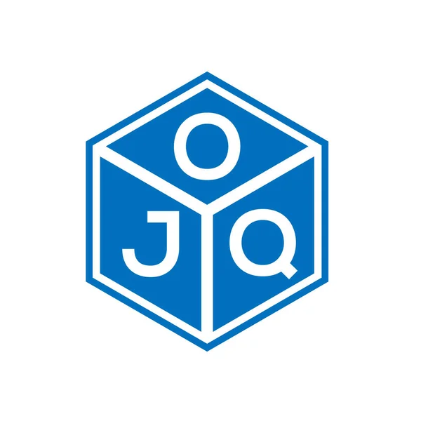 Oqj Logo Ontwerp Zwarte Achtergrond Oqj Creatieve Initialen Letter Logo — Stockvector