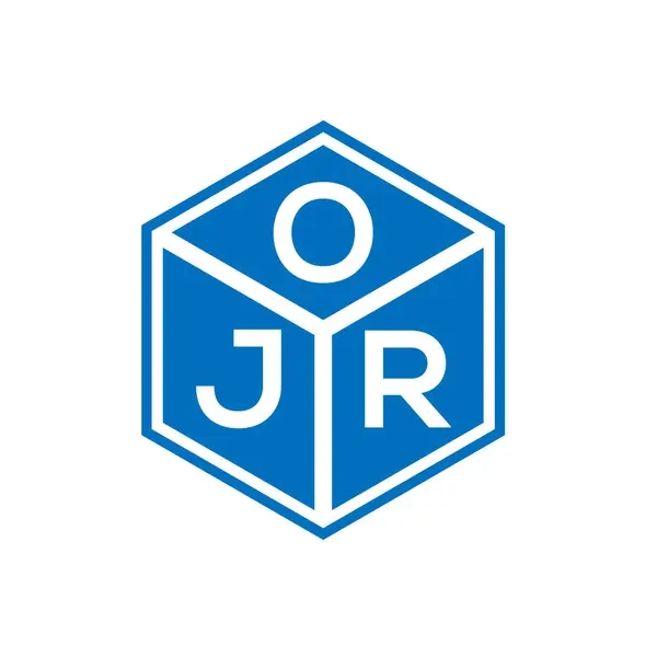 Ojr Brev Logo Design Sort Baggrund Eft Kreative Initialer Bogstav – Stock-vektor