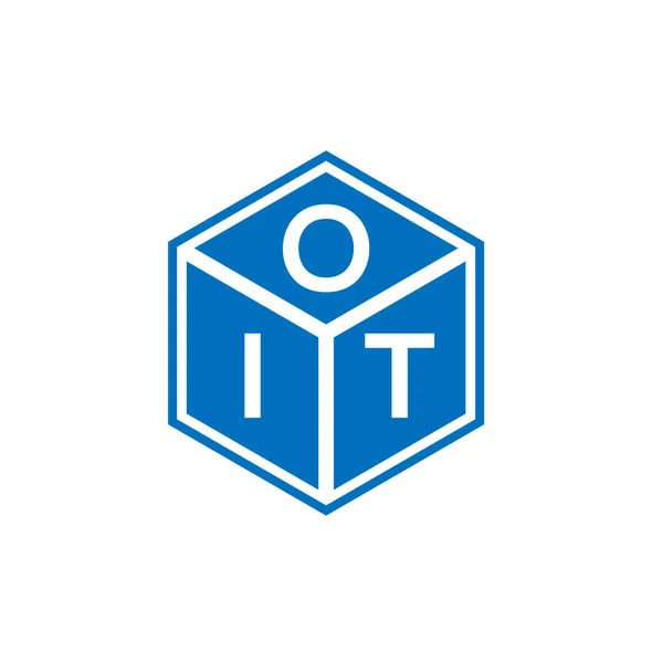 Oit Lettre Logo Design Sur Fond Noir Oit Initiales Créatives — Image vectorielle