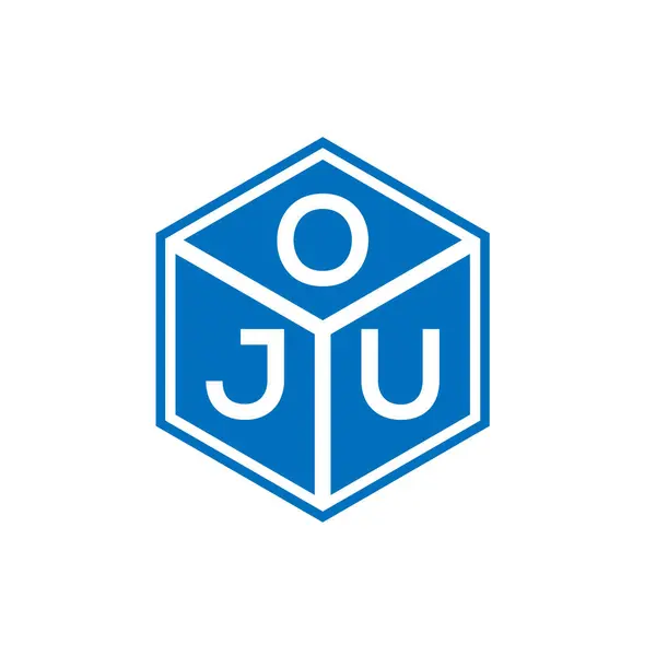 Формат Логотипу Oju Чорному Тлі Творчі Ініціали Oju Мають Поняття — стоковий вектор