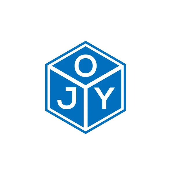 Σχεδιασμός Λογότυπου Γραμμάτων Ojy Μαύρο Φόντο Δημιουργικά Αρχικά Ojy Έννοια — Διανυσματικό Αρχείο
