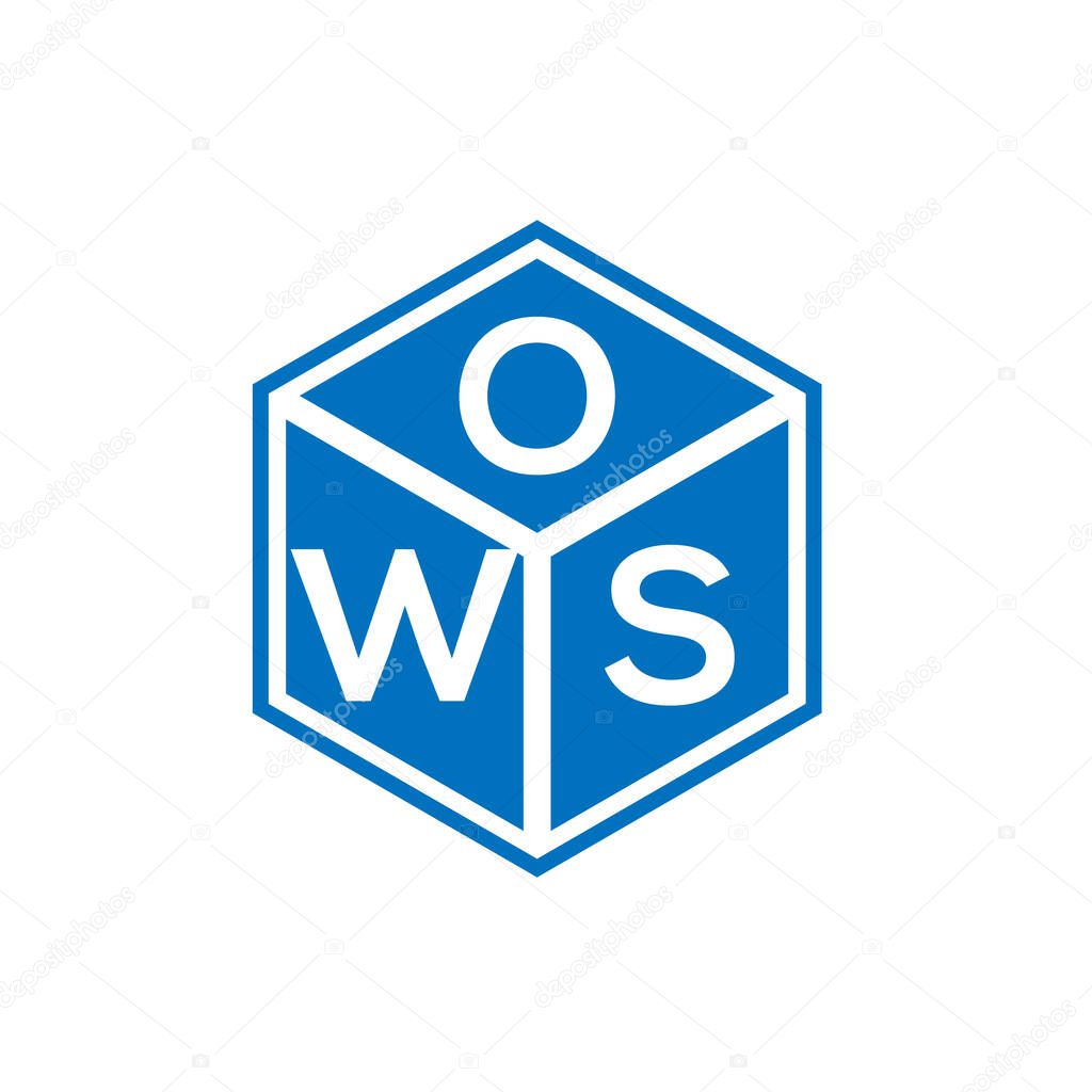 OWS letter logo design on black background. OWS creative initials letter logo concept. OWS letter design.OWS letter logo design on black background. OWS creative initials letter logo concept. OWS letter design.