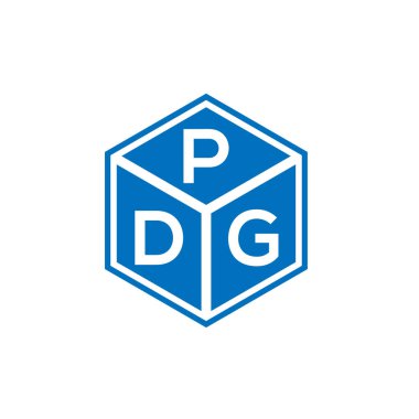 Siyah arkaplanda PDG harf logosu tasarımı. PDG yaratıcı harflerin baş harfleri logo kavramı. PDG harf tasarımı.