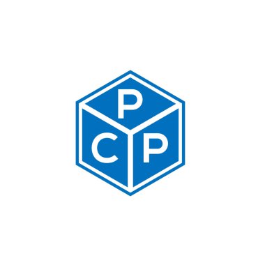 Siyah arkaplanda PCP harf logosu tasarımı. PCP yaratıcı harflerin baş harfleri logo kavramı. PCP harf tasarımı.