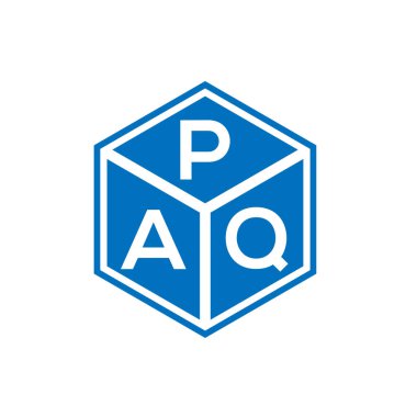 Siyah arka planda PaQ harfi logo tasarımı. PaQ yaratıcı harflerin baş harfleri logo kavramı. PaQ harf tasarımı.