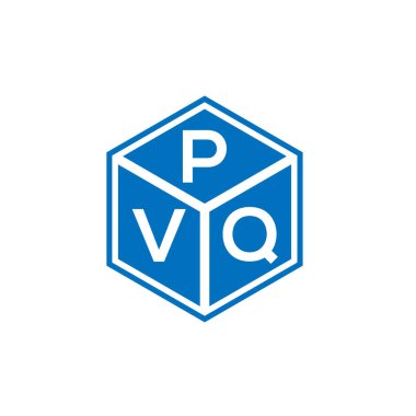 Siyah arka planda PVQ harf logosu tasarımı. PVQ yaratıcı harflerin baş harfleri logo kavramı. PVQ harf tasarımı.