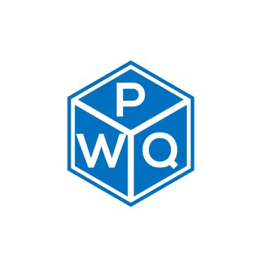 Siyah arka planda PWQ harfi logo tasarımı. PWQ yaratıcı harflerin baş harfleri logo kavramı. PWQ harf tasarımı.
