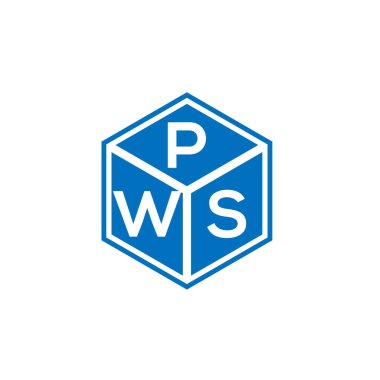 Siyah arka planda PWS harf logosu tasarımı. PWS yaratıcı harflerin baş harfleri logo kavramı. PWS harf tasarımı.