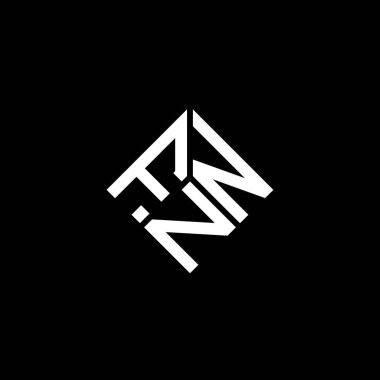 Siyah arka planda FNN harf logosu tasarımı. FNN yaratıcı harflerin baş harfleri logo kavramı. FNN harf tasarımı.