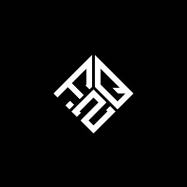 Siyah arka planda FZQ harfi logo tasarımı. FZQ yaratıcı harflerin baş harfleri logo kavramı. FZQ harf tasarımı.