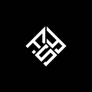 Siyah arka planda FSY harf logosu tasarımı. FSY yaratıcı harflerin baş harfleri logo kavramı. FSY harf tasarımı.
