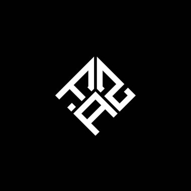 Siyah arka planda FAZ harf logosu tasarımı. FAZ yaratıcı harflerin baş harfleri logo kavramı. FAZ harf tasarımı.