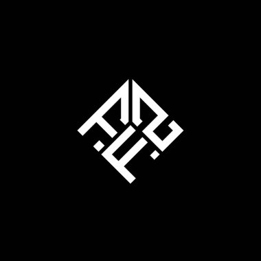 Siyah arka planda FFZ harf logosu tasarımı. FFZ yaratıcı harflerin baş harfleri logo kavramı. FFZ harf tasarımı.