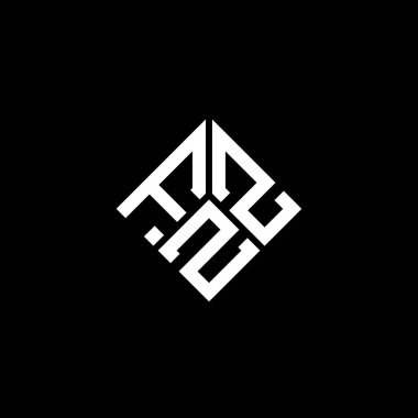 Siyah arkaplanda FZZ harf logosu tasarımı. FZZ yaratıcı harf logosu konsepti. FZZ harf tasarımı.
