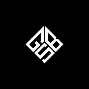 Siyah arka planda GSB harfi logo tasarımı. GSB yaratıcı harflerin baş harfleri logo kavramı. GSB harf tasarımı.
