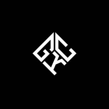 Siyah arka planda GKC harf logosu tasarımı. GKC yaratıcı harflerin baş harfleri logo kavramı. GKC harf tasarımı.
