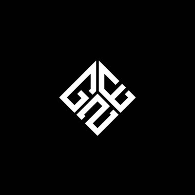 Siyah arka planda GZE harf logosu tasarımı. GZE yaratıcı harf logosu konsepti. GZE harf tasarımı.