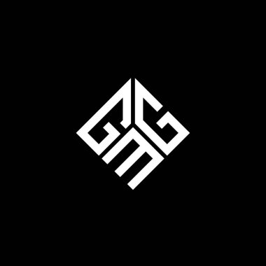 Siyah arkaplanda GMG harf logosu tasarımı. GMG yaratıcı harflerin baş harfleri logo kavramı. GMG harf tasarımı.