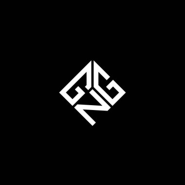 Siyah arka planda GNG harfi logo tasarımı. GNG yaratıcı harf logosu konsepti. GNG harf tasarımı.