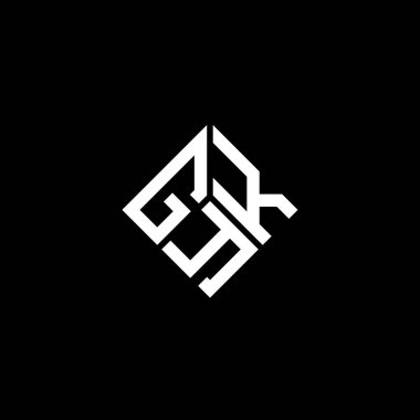 Siyah arka planda GYK harf logosu tasarımı. GYK yaratıcı harflerin baş harfleri logo kavramı. GYK harf tasarımı.