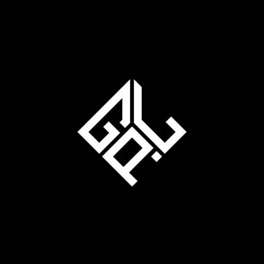 Siyah arkaplanda GPL harf logosu tasarımı. GPL yaratıcı harflerin baş harfleri logo kavramı. GPL harf tasarımı.