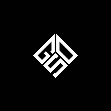 Siyah arka planda GSO harfi logo tasarımı. GSO yaratıcı harflerin baş harfleri logo kavramı. GSO harf tasarımı.