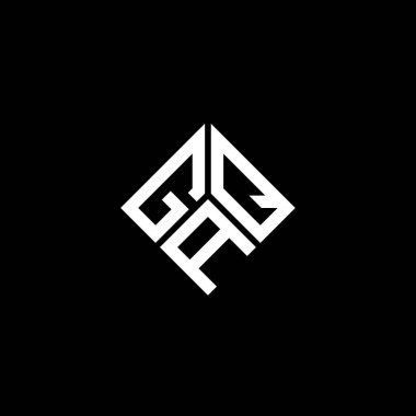 Siyah arka planda GAQ harfi logo tasarımı. GAQ yaratıcı harflerin baş harfleri logo kavramı. GAQ harf tasarımı.