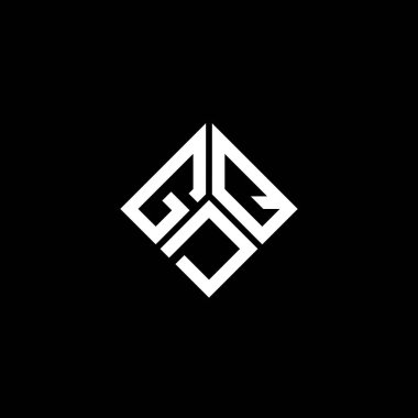 Siyah arka planda GDQ harfi logo tasarımı. GDQ yaratıcı harflerin baş harfleri logo kavramı. GDQ harf tasarımı.
