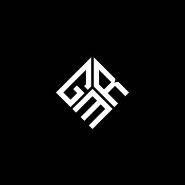 Siyah arka planda GMR harf logosu tasarımı. GMR yaratıcı harflerin baş harfleri logo kavramı. GMR harf tasarımı.
