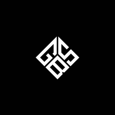 Siyah arka planda GBS harf logosu tasarımı. GBS yaratıcı harfler logosu konsepti. GBS harf tasarımı.