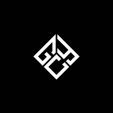 Siyah arka planda GCY harf logosu tasarımı. GCY yaratıcı harflerin baş harfleri logo kavramı. GCY harf tasarımı.