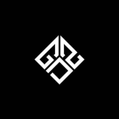 Siyah arka planda GDZ harf logosu tasarımı. GDZ yaratıcı harflerin baş harfleri logo kavramı. GDZ harf tasarımı.