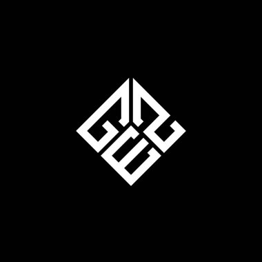Siyah arka planda GEZ harf logosu tasarımı. GEZ yaratıcı harf logosu konsepti. GEZ harf tasarımı.