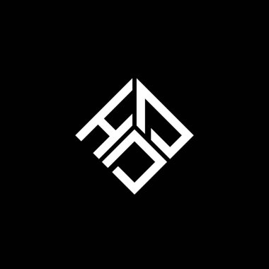 Siyah arkaplanda HDD harf logosu tasarımı. HDD yaratıcı harflerin baş harfleri logo kavramı. HDD harf tasarımı.