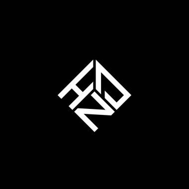 Siyah arka planda HND harf logosu tasarımı. HND yaratıcı harflerin baş harfleri logo kavramı. HND harf tasarımı.