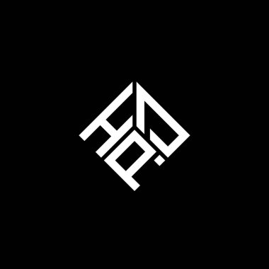HPD 'nin siyah arka planda harf logosu tasarımı. HPD yaratıcı harflerin baş harfleri logo konsepti. HPD mektup tasarımı.