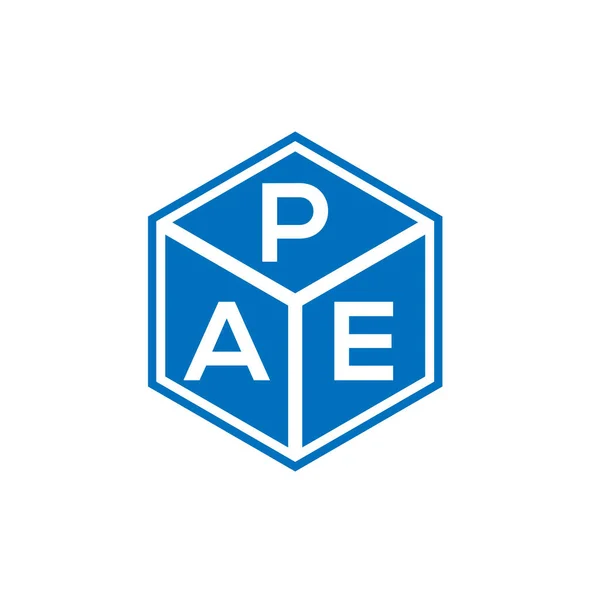 Pae Letter Logo Design Auf Schwarzem Hintergrund Pae Kreative Initialen — Stockvektor